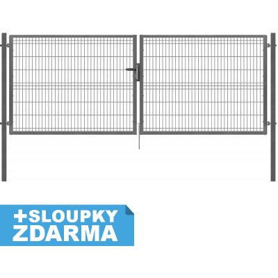 Ideal brána Pilofor Zn š. 4118 x v. dle výběru, se zámkem Výška v mm:: 1045 mm – Hledejceny.cz