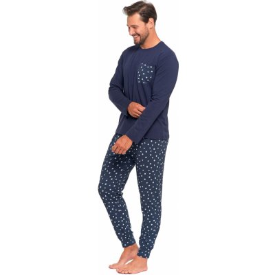Moraj PDM5400-008 pánské pyžamo dlouhé tm.modré – Zboží Dáma