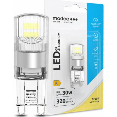 Modee LED žárovka G9 Aluminium 2,6W teplá bílá ML-G9A2700K2,6WNB1 – Hledejceny.cz