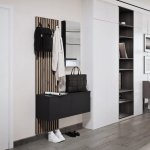 Tempo Kondela Předsíňová sestava rebeka černá dub artisan – Zboží Mobilmania