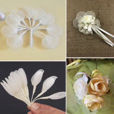 Mošnička na svatební mandle - Mandlelapky - smetanová (12 ks/sv) – Zbozi.Blesk.cz