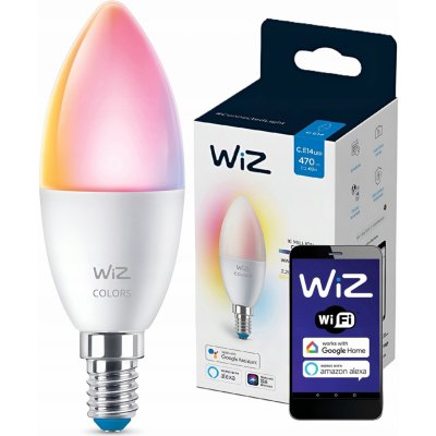 WiZ LED žárovka E14 4,9W 470lm 2200-6500K RGB – Zboží Živě