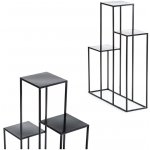 HowHomely Stojan na květiny 80x60 cm černá DD0553 – Sleviste.cz