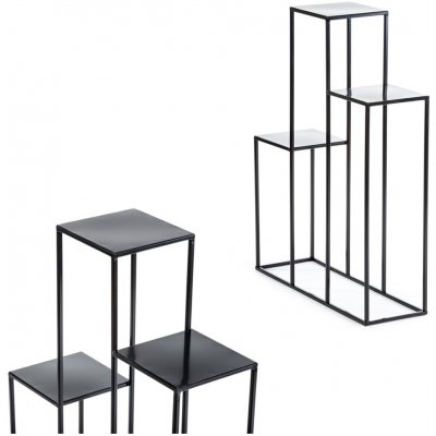 HowHomely Stojan na květiny 80x60 cm černá DD0553 – Sleviste.cz