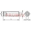 Šrouby se šestihrannou hlavou Šroub stavěcí plochý - inbus DIN 913 M4x3