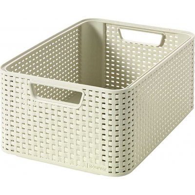 CURVER úložný box RATTAN Style2 M 38,6 x 17,2 x 28,7 cm krémový 03615-885 – Zboží Mobilmania
