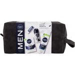 Nivea Men Hyaluron Anti-Age Skin Care Set sada balzám po holení Men Hyaluron 100 ml + denní pleťový krém Men Hyaluron 50 ml + sprchový gel Protect & Care 250 ml + kosmetická taštička – Hledejceny.cz