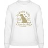 Dámská mikina s potiskem AWDis Sweat mikina Design Always kiss your dog Arktická bílá