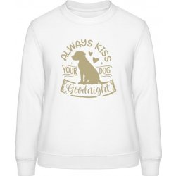 AWDis Sweat mikina Design Always kiss your dog Arktická bílá