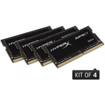 Kingston HyperX Impact Black SODIMM DDR4 64GB (4x16GB) 2400MHz CL15 HX424S15IBK4/64