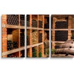 Sablio Obraz - 3-dílný Vinný sklípek - 120x80 cm – Hledejceny.cz