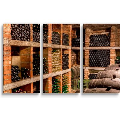 Sablio Obraz - 3-dílný Vinný sklípek - 120x80 cm – Hledejceny.cz