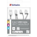 Verbatim 48870 USB (2.0), USB A (2.0) M/USB micro (2.0) M, 1m, stříbrný