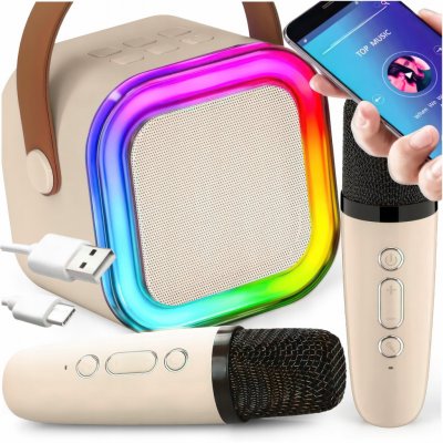 KARAOKE BLUETOOTH BEZDRÁTOVÝ MIKROFON REPRODUKTOR PRO DĚTI SET – Zboží Mobilmania