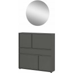 Germania Ameca 2.0 předsíňová sestava šedá 110 cm, 200 cm, 25 cm – Zboží Mobilmania