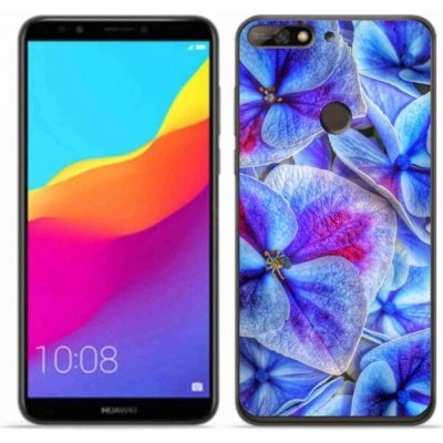 Pouzdro mmCase Gelové Huawei Y7 Prime 2018 - modré květy 1 – Zboží Mobilmania