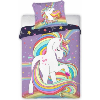 Detexpol povlečení Jednorožec Duha 100x135 cm 40x60 cm – Zboží Dáma