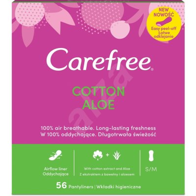 Carefree Cotton Aloe slipové vložky 56 ks – Hledejceny.cz