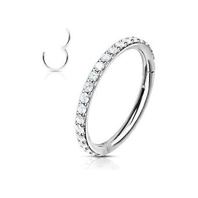 Šperky4U piercing segment kruh s čirými kamínky K1041-C – Hledejceny.cz