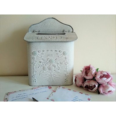 Clayre & Eef Šedá vintage poštovní schránka – Hledejceny.cz