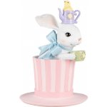 Dekorace králík s mašlí v růžovém klobouku Ø 18*26 cm – Hledejceny.cz