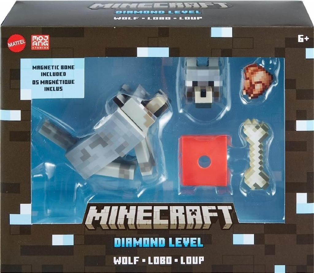 Mattel Minecraft Diamond Level Wolf