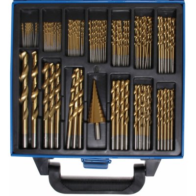 BGS Technic BGS 2009 Sada 119 spirálových a kónických vrtáků HSS pr. 1 ÷ 10 mm, TiN – Zboží Mobilmania