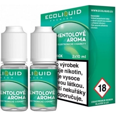 Ecoliquid Double Pack Mentol 2 x 10 ml 0 mg – Hledejceny.cz