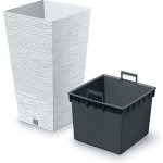 Prosperplast Květináč FURU SQUARE 24 cm bílý – Zboží Dáma