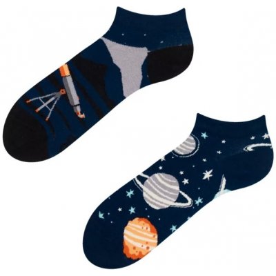 Good Mood GMLS031 veselé ponožky kotníčkové vesmír modrá