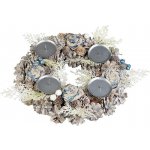 MagicHome Věnec Vianoce, adventní, modro-bílý, 30 cm – Hledejceny.cz