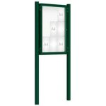 PROCITY Venkovní vitrína model 2000 9 x A4, zelená, včetně sloupků | Zboží Auto
