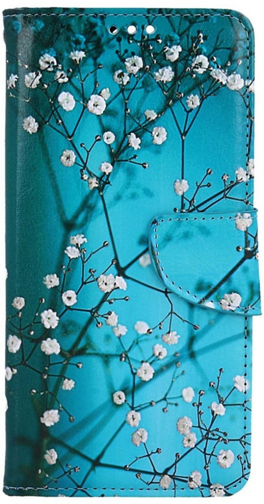 Pouzdro TopQ Samsung A20e knížkové s květy