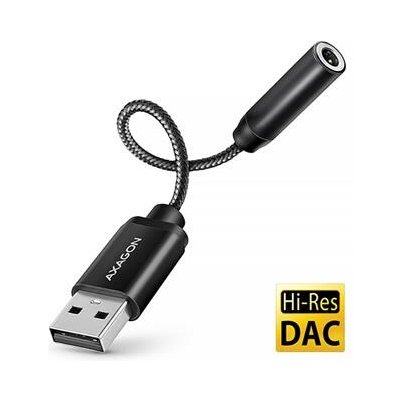 AXAGON ADA-HA, USB-A na 3.5mm jack Hi-Res DAC audio adaptér, 384kHz / 32bit, stereo – Zboží Živě