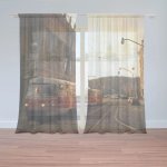 Sablio Záclony Tramvaj v historickém městě: 2ks 150x250cm – Hledejceny.cz