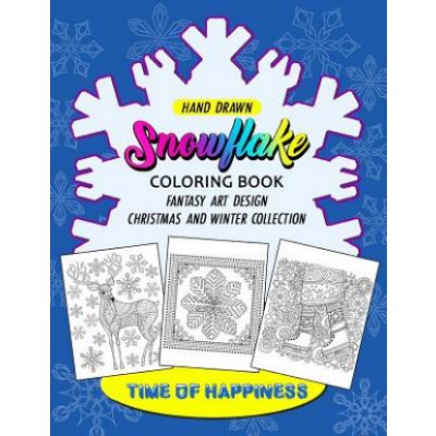 SnowFlake Coloring Book: Happy Merry Christmas Design for Adults