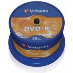 Verbatim DVD-R 4,7GB 16x, Advanced AZO, cakebox, 50ks (43548) – Hledejceny.cz