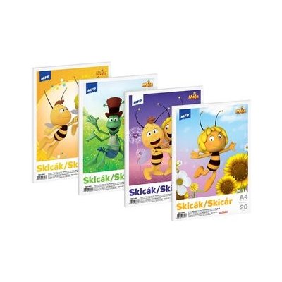 MFP 7501454 Skicák A4 20 listů Včelka Mája 170g – Zboží Dáma