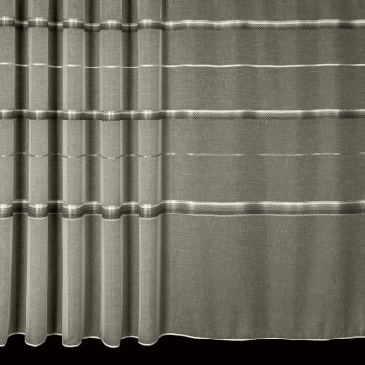Rand záclona sablé LUCAS/2 šedé pruhy, krémová, výška 280cm (v metráži) – Zboží Mobilmania