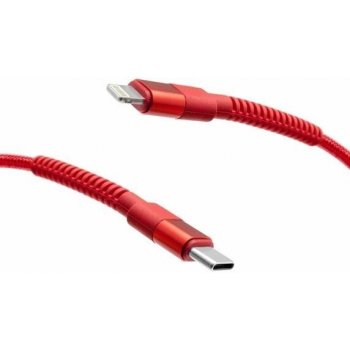 Mobilnet KAB-0248-TYP-LIGHT USB-C/Lightning 20W, 1m, červený