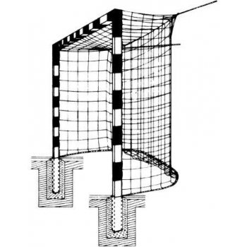 Branka na házenou Al 80, do zemních pouzder, bez síťových oblouků