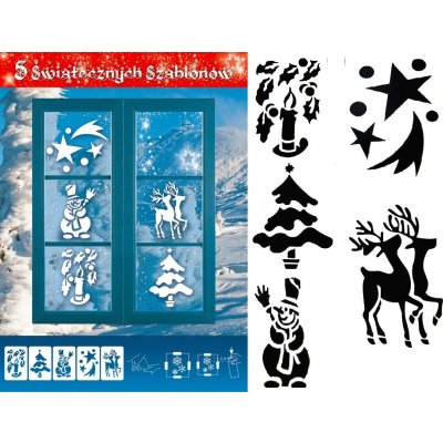 Šablony vánoční 18 x 25,5cm 5ks – Zboží Dáma