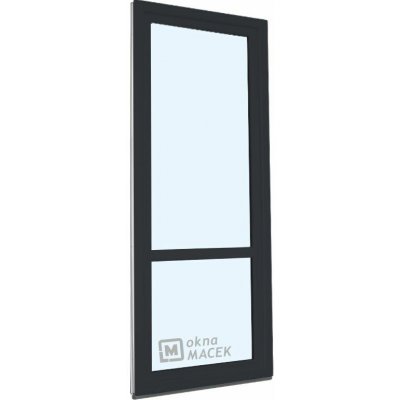 Kömmerling balkonové dveře 70 AD s příčkou pravé antracit/antracit 80 x 240 cm s klikou+ PVC rám – Hledejceny.cz