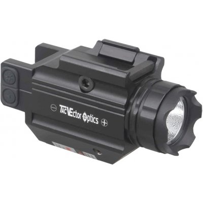 Vector Optics LED svítilna s červeným laserem Doublecross a s RIS montáží na zbraň – Zboží Mobilmania