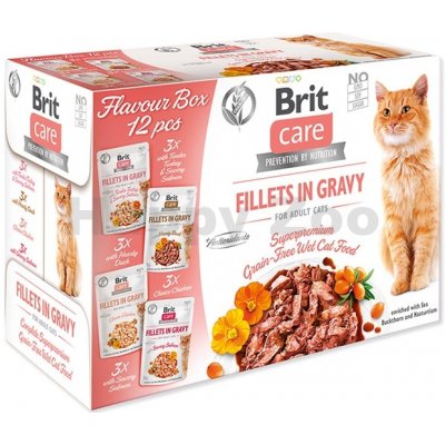 Brit Care Cat Fillets in Gravy Flavour Box 12 x 85 g