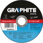Graphite Brusný kotouč 125 x 6,4 x 22,2 mm 27 A30-S-BF 57H715 – Zboží Mobilmania