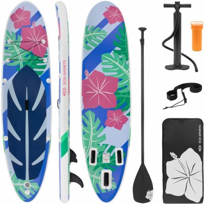 Paddleboard ECD Germany Stand Up Paddle Board Flowers 320x80x15 cm modro-bílá – Zboží Mobilmania