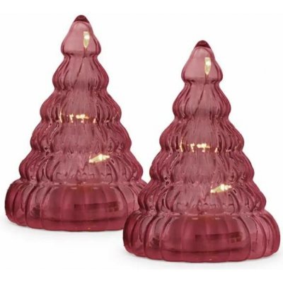 SIRIUS LED svítící stromeček, skleněný, vínový, 16,5 cm – Hledejceny.cz