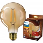 Philips LED filament žárovka E27 G95 3,1W 25W 250lm 1800K nestmívatelná, jantarová – Hledejceny.cz