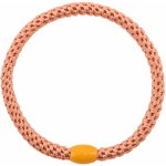 KKNEKKI Gumička do vlasů Kknekki Slim Coral, oranžová barva, textil – Hledejceny.cz